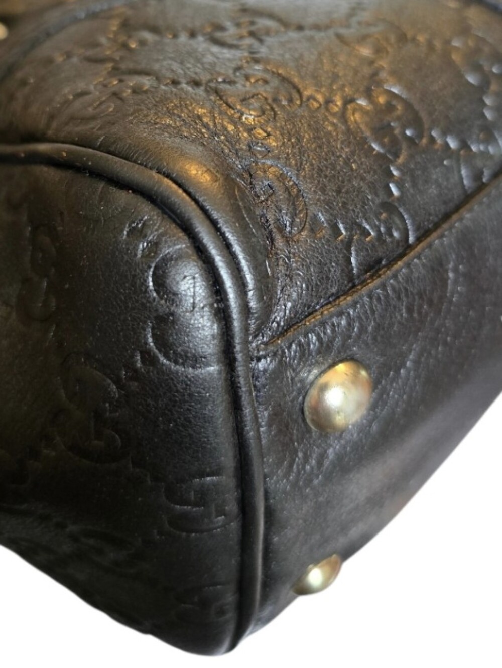 Gucci Vintage Guccissima Embossed Signoria Med Tote w/ Guccissima Dustbag & COA - Picture 10 of 16
